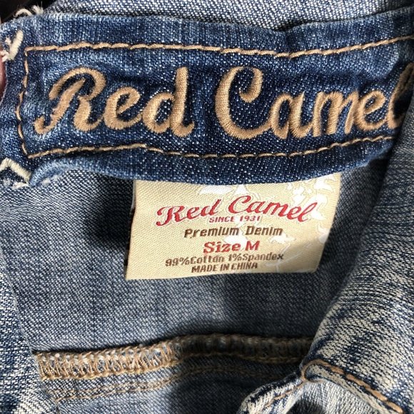 Red Camel Girls Denim Jacket Vintage Stretch Comfort Premium Coat Size Medium - Picture 2 of 14